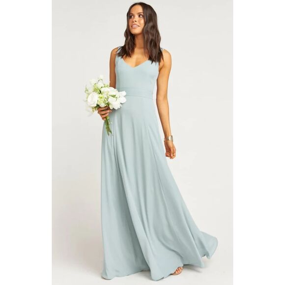 NWT Show Me‎ Your MuMu Jenn V-Neck Sleeveless Bridesmaid Maxi Dress Size MEDIUM - Picture 9 of 10